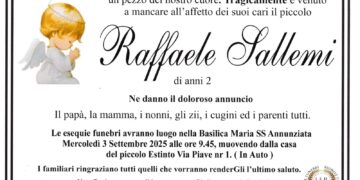 Comiso, domani lutto cittadino per i funerali del piccolo Raffaele Sallemi