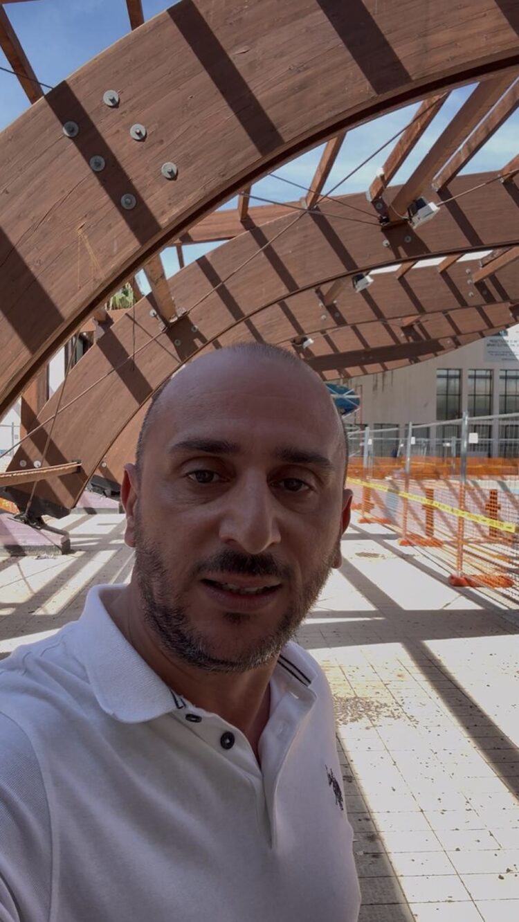 Vittoria, sopralluogo al cantiere della piscina comunale Nannino Terranova