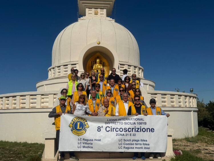 Comiso e la Settimana della pace, l’iniziativa dell’ottava circoscrizione Lions alla pagoda del monaco Morishita