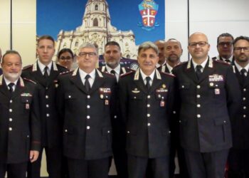 Il generale Del Monaco, comandante della Legione carabinieri Sicilia, in visita alla compagnia di Modica