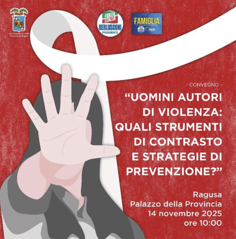 Ragusa: “Uomini autori di violenza”, venerdì un convegno a palazzo della Provincia per fare il punto
