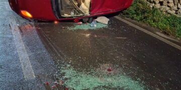 Vittoria, sbanda con la Fiat 500 e si ribalta: ferita una ragazza