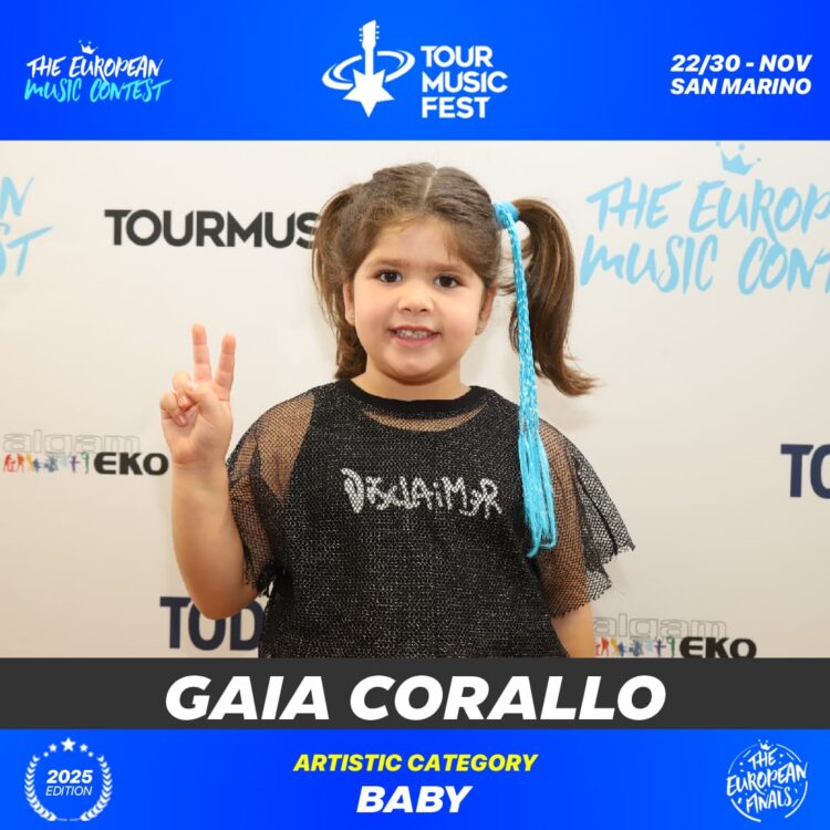 La piccola ragusana Gaia Corallo al Tour music fest della Repubblica di San Marino