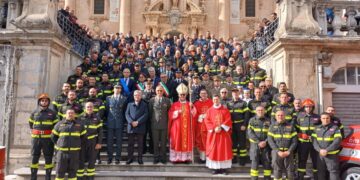 Ragusa, i vigili del fuoco hanno celebrato Santa Barbara