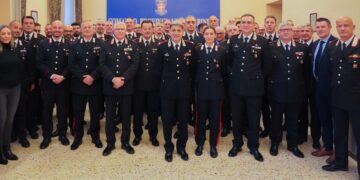 Il generale di brigata Del Monaco in visita al comando provinciale dell’Arma