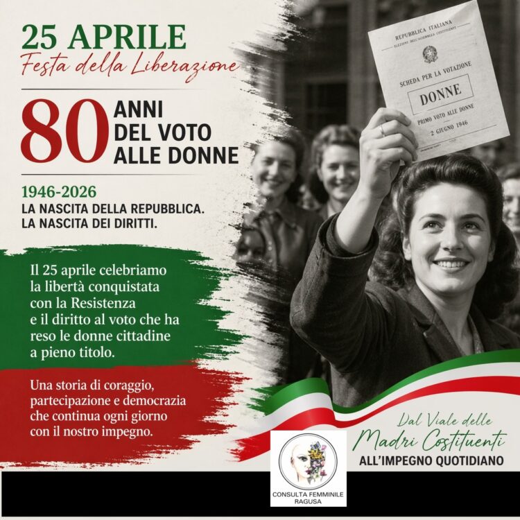 Ragusa celebra gli 80 anni del voto alle donne