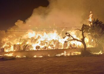 Santa Croce Camerina, fiamme nella notte. Distrutta l’azienda Orto Imballaggi