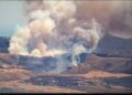 In fiamme l’area limitrofa alla diga di Santa Rosalia