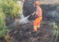 Incendio a Dicchiara nel Chiaramontano, provvidenziale l’intervento della protezione civile