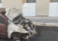 Vittoria, auto in fiamme tra via Gaeta e via Vicenza