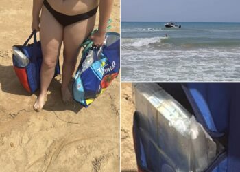 Scene da film a Casuzze, dal mare le borse cariche di soldi
