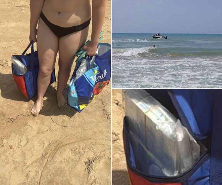 Scene da film a Casuzze, dal mare le borse cariche di soldi