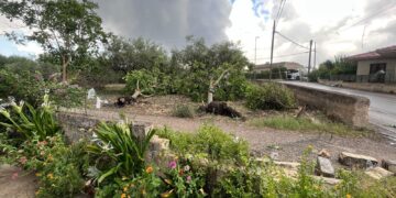 Tromba d’aria a Frigintini, danni ingenti