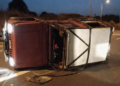 Incidente all’alba a Marina di Modica, auto si ribalta