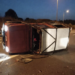 Incidente all’alba a Marina di Modica, auto si ribalta
