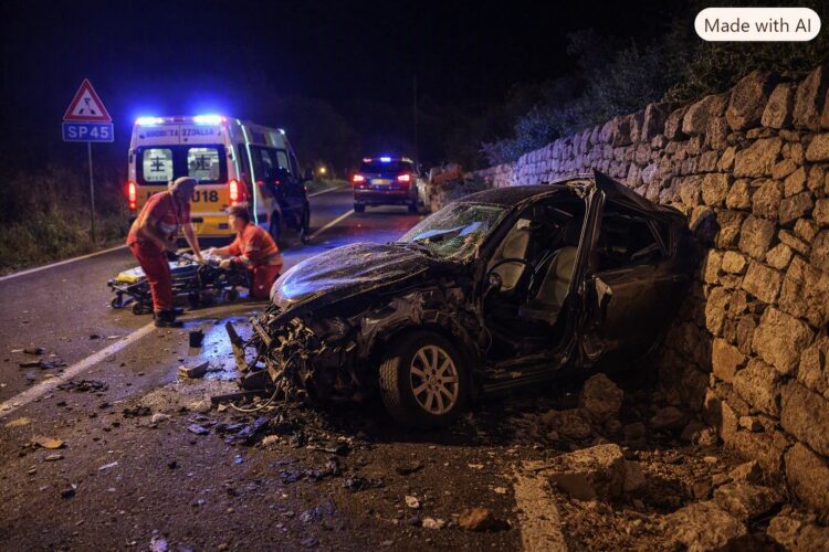 Incidente nella notte sulla Modica-Pozzallo, grave un uomo rimasto intrappolato tra le lamiere