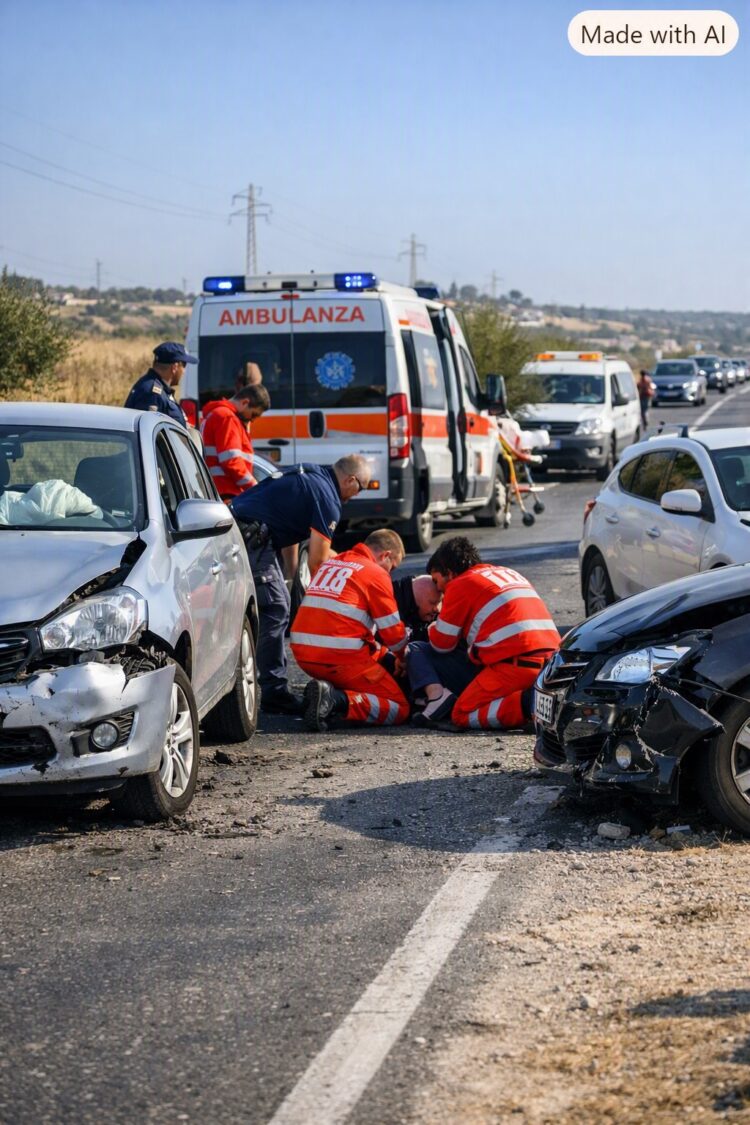Incidente a Poggio del sole, traffico in tilt sulla Ragusa mare
