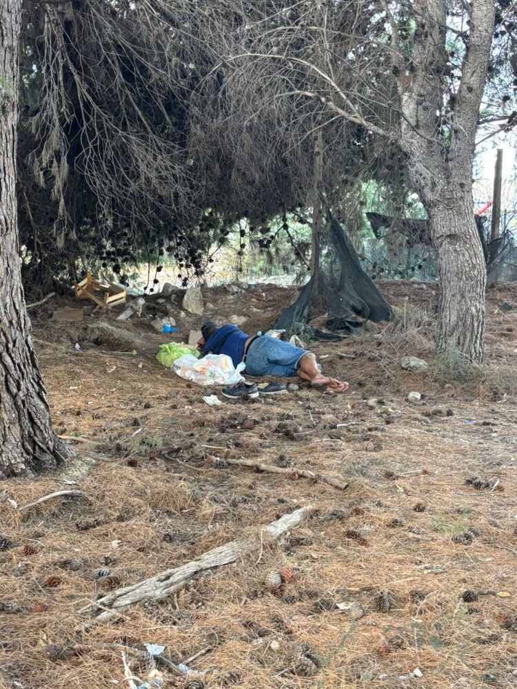 Vittoria, i volontari vanno a ripulire un boschetto e trovano un senzatetto che dormiva