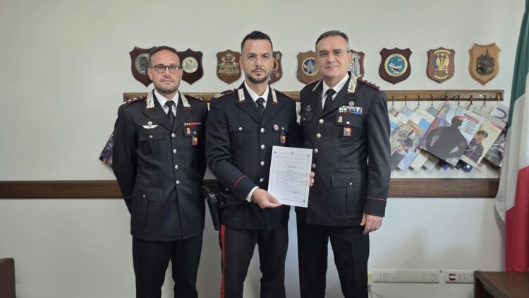 Comiso, salvò anziana dall’annegamento: encomio a un carabiniere