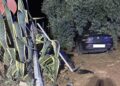 Pedalino, sfonda il cancello con l’auto e si schianta contro un ulivo